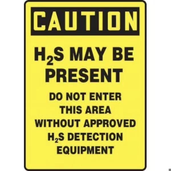 Accuform OSHA CAUTION SAFETY SIGN H2S MAY BE MCHL706XV MCHL706XV - main